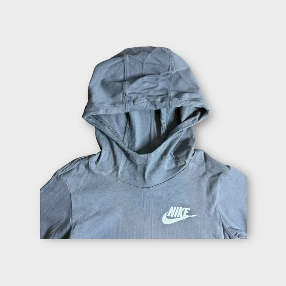 Nike Gray Cowl Neck Hoodie Pullover Sweatshirt